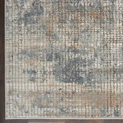 Kirklands Home Blue and Beige Tally Textured Area Rug, 7x9 Outlet
