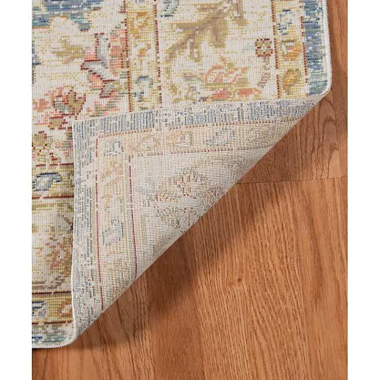 Kirklands Home Blue and Beige Vintage Border Area Rug, 2x3 Hot