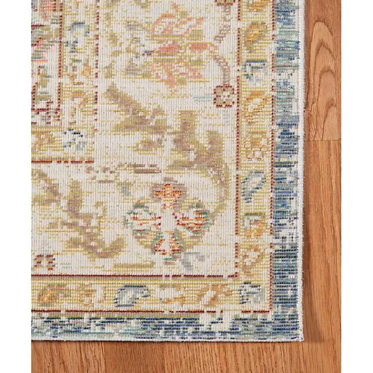 Kirklands Home Blue and Beige Vintage Border Area Rug, 2x3 Hot