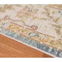 Kirklands Home Blue and Beige Vintage Border Area Rug, 2x3 Hot