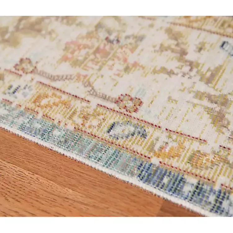 Kirklands Home Blue and Beige Vintage Border Area Rug, 2x3 Hot