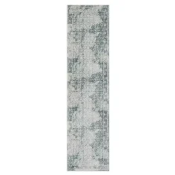 Kirklands Home Blue and Cream Blackwell Runner, 2x8 Best