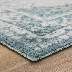 Kirklands Home Blue and Cream Blackwell Runner, 2x10 Hot