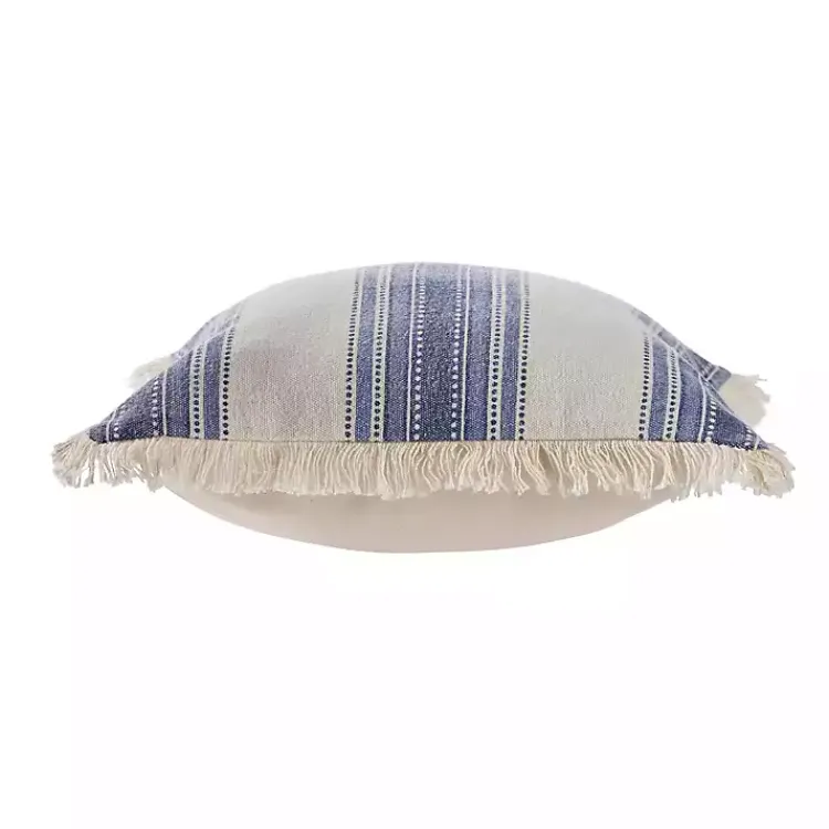 Pillows>Kirklands Home Blue and Cream Striped Accent Pillow