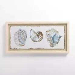 Kirklands Home Blue and Gold Shells Framed Art Print Sale