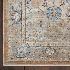 Kirklands Home Blue and Gray Bordered Trina Runner Discount