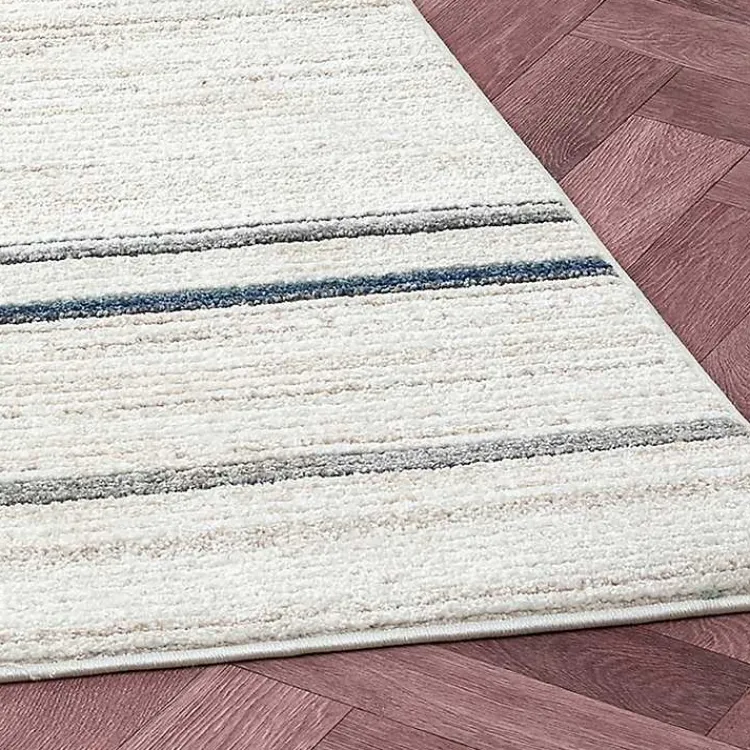 Kirklands Home Blue and Gray Contemporary Geo Area Rug, 5x7 New