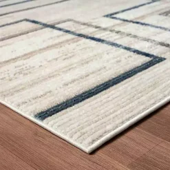 Kirklands Home Blue and Gray Contemporary Geo Area Rug, 7x9 Hot