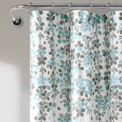 Kirklands Home and Gray Weeping Flower Shower Curtain Blue Sale