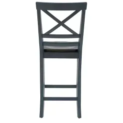 Kirklands Home Blue and Gray Wood Aliza Counter Stools, Set of 2 Sale
