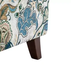 Kirklands Home Blue and Green Floral Upholstered Accent Chair Best