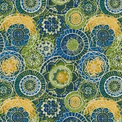 Kirklands Home Blue and Green Lagoon Outdoor Chair Cushion Sale