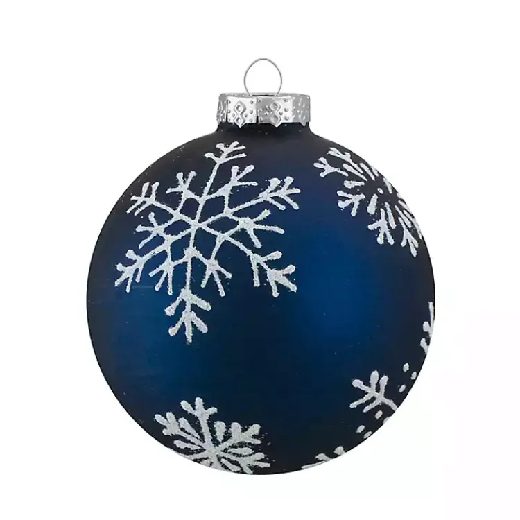 Christmas Ornaments>Kirklands Home Blue and Green Snowflake Ornaments, Set of 4