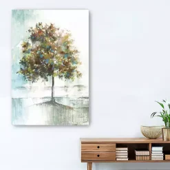 Kirklands Home Blue and Green Solo Tree Giclee Canvas Art Print Sale