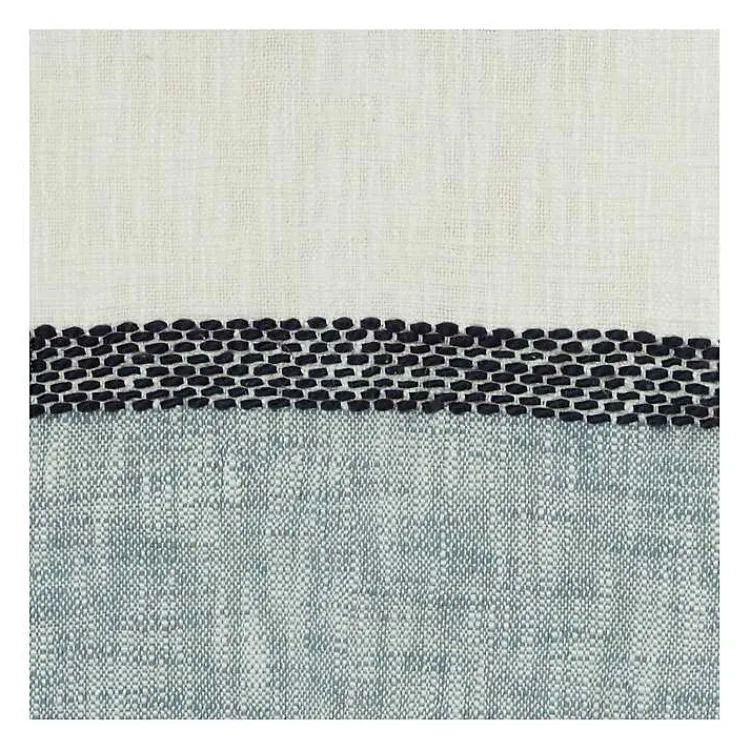 Blankets & Throws>Kirklands Home Blue and Ivory Colorblock Throw