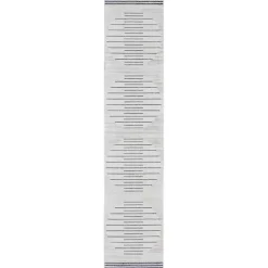 Kirklands Home Blue and Ivory Striped Moons Runner, 2x12 Discount