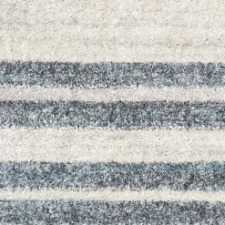 Kirklands Home Blue and Ivory Striped Moons Runner, 2x8 Clearance