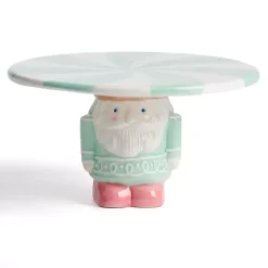 Kirklands Home Blue and Pink Nutcracker Cake Stand Best