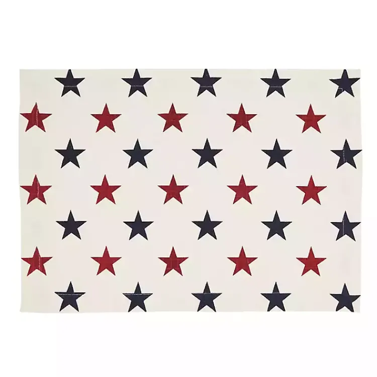 Kirklands Home Blue and Red Americana Stars Placemats, Set of 4 Hot