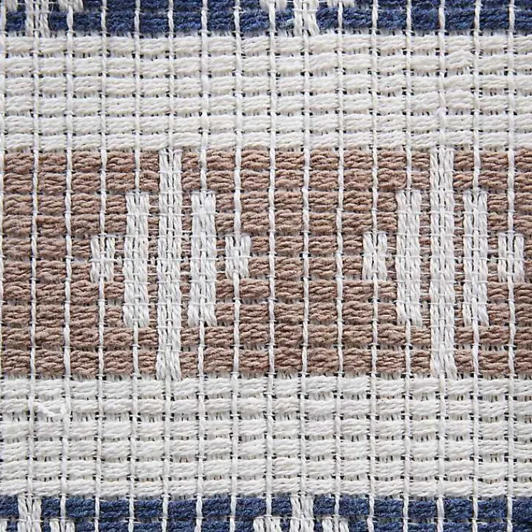 Kirklands Home Blue and Stone Diamond Table Runner, 108 in. Hot
