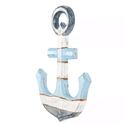 Kirklands Home Blue and White Anchor Wall Plaque New