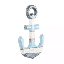 Kirklands Home Blue and White Anchor Wall Plaque New