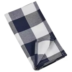 Kirklands Home Blue and White Buffalo Check Napkins, Set of 4 Sale