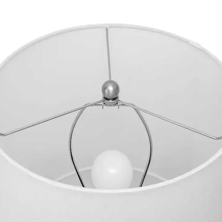 Kirklands Home Blue and Ceramic Faux Rope Table Lamp White