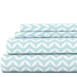 Kirklands Home Blue and White Chevron 3-pc. Twin Sheet Set New