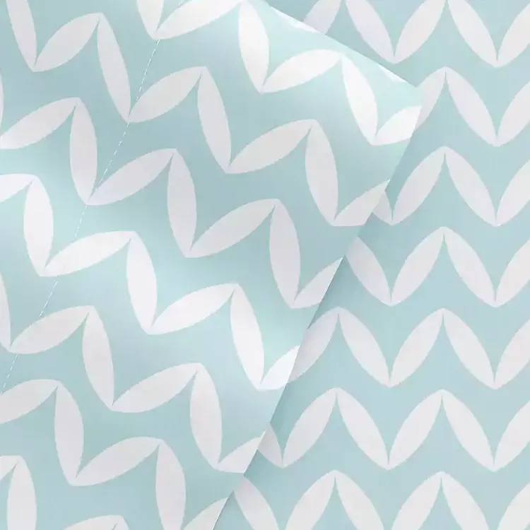 Kirklands Home Blue and White Chevron 3-pc. Twin Sheet Set New