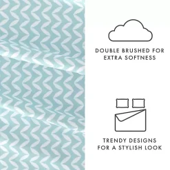 Kirklands Home Blue and White Chevron 3-pc. Twin Sheet Set New
