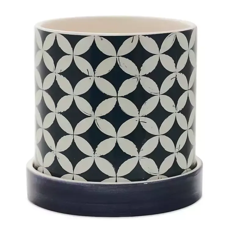 Kirklands Home Blue and White Coastal Planters, Set of 2 Online