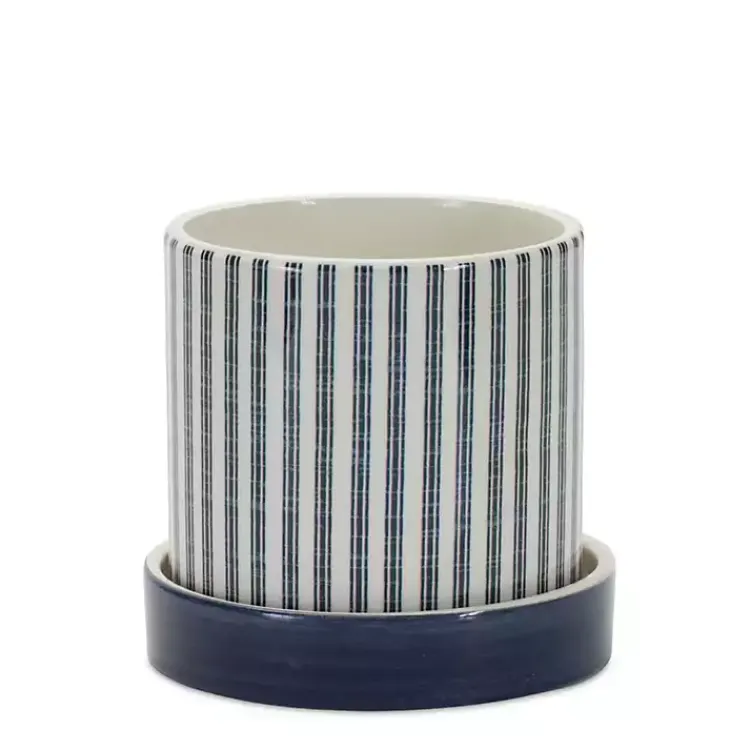 Kirklands Home Blue and White Coastal Planters, Set of 2 Online