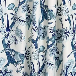 Kirklands Home Blue and White Dolores Curtain Panel Set, 95 in. New