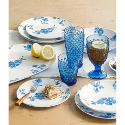 Kirklands Home Blue and White Floral Dinner Plates, Set of 6 Sale