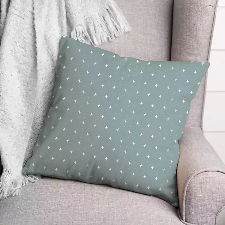 Kirklands Home Blue and White French Country Outdoor Throw Pillow
