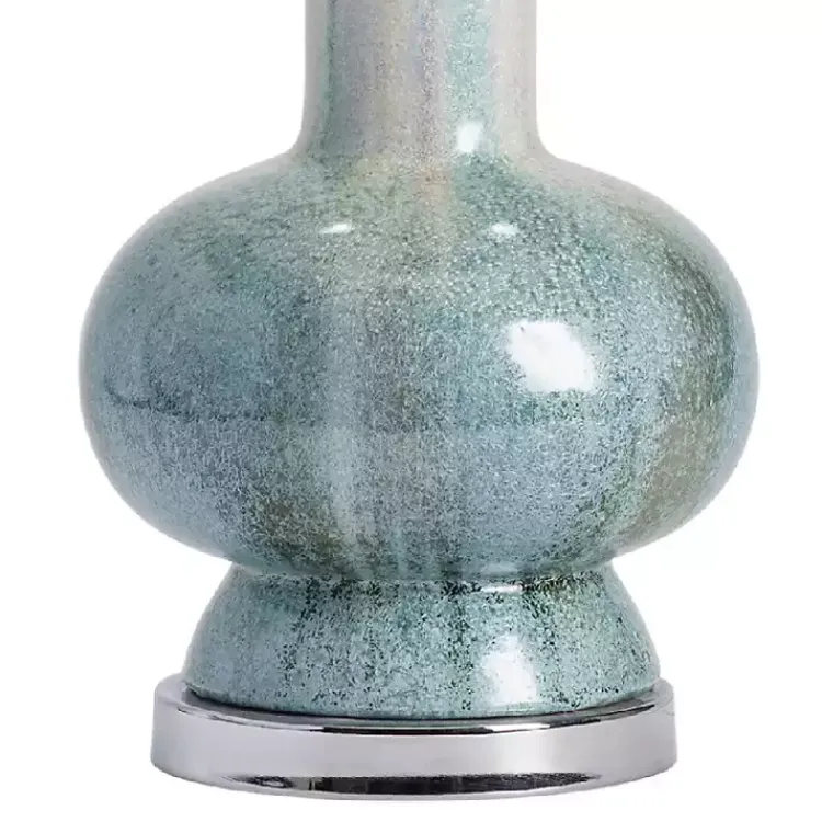 Kirklands Home Blue and Ombre Ceramic Table Lamp White New