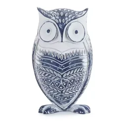 Fall>Kirklands Home Blue and White Patterned Owl Decorations, Set of 2