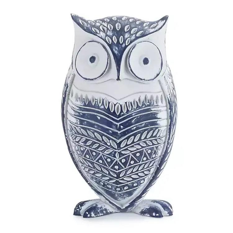 Fall>Kirklands Home Blue and White Patterned Owl Decorations, Set of 2