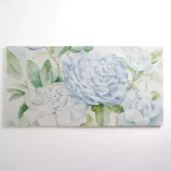 Kirklands Home Blue and White Peony Blooms Canvas Art Print Clearance