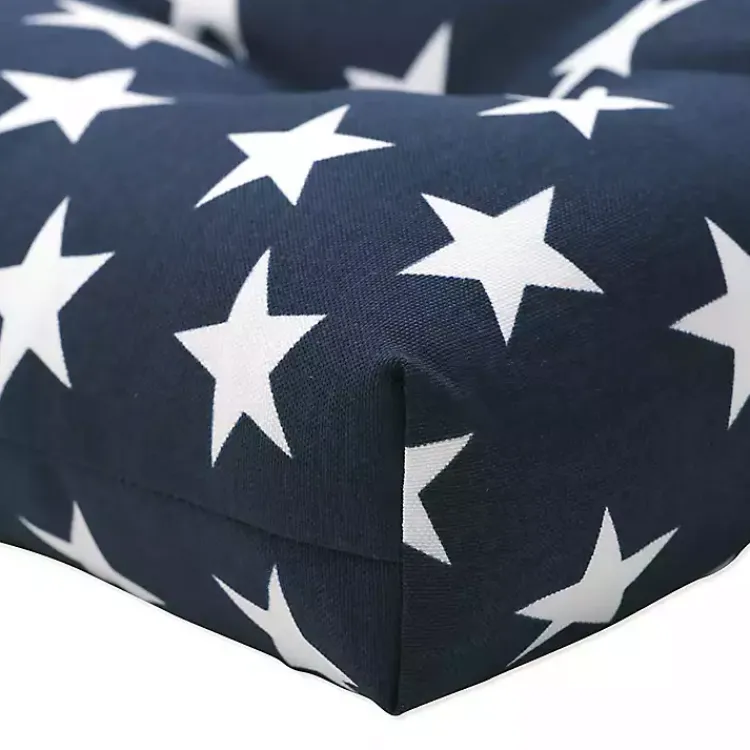 Kirklands Home Blue and White Stars Outdoor Loveseat Cushion Sale
