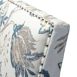 Kirklands Home Blue and Yellow Floral Upholstered Accent Chair Hot