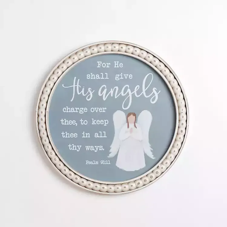Kirklands Home Blue Angel Psalm Framed Wall Plaque Best