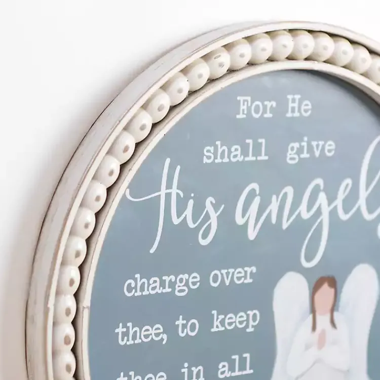 Kirklands Home Blue Angel Psalm Framed Wall Plaque Best