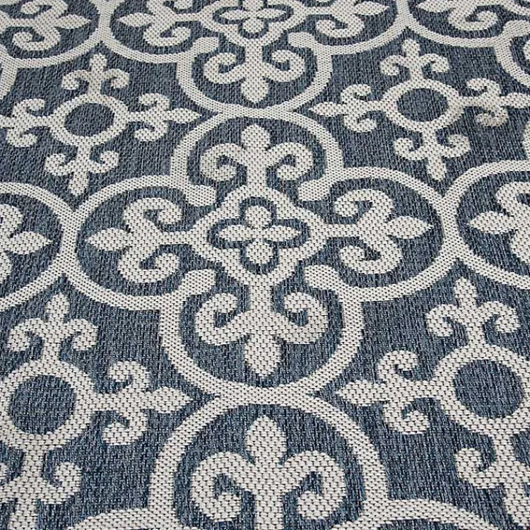Kirklands Home Blue Auckland Tile Outdoor Area Rug, 7x9