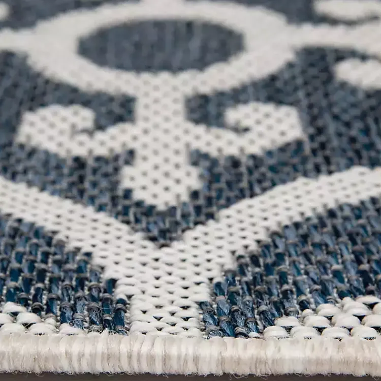Kirklands Home Blue Auckland Tile Outdoor Area Rug, 7x9