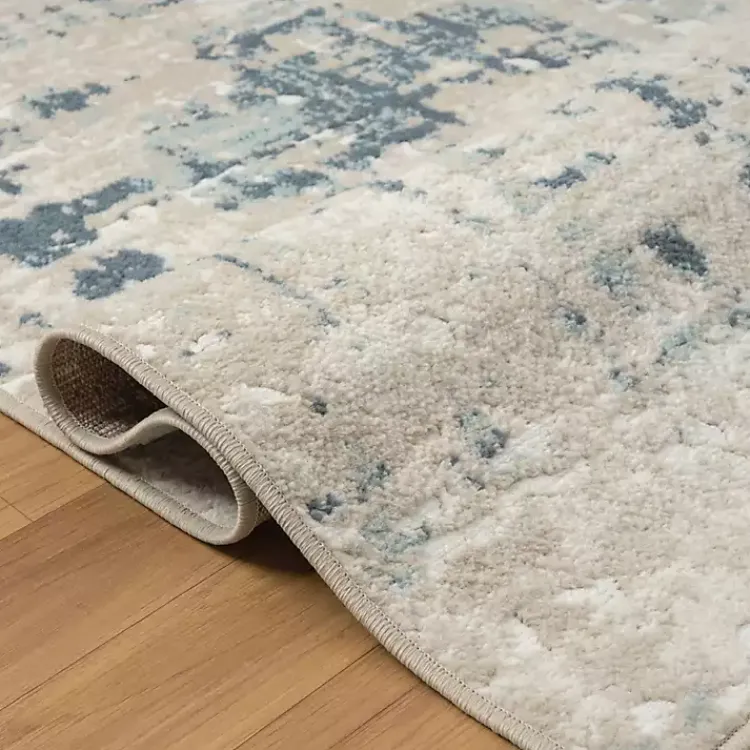Kirklands Home Blue Avalon Abstract Pattern Area Rug, 3x8 Hot