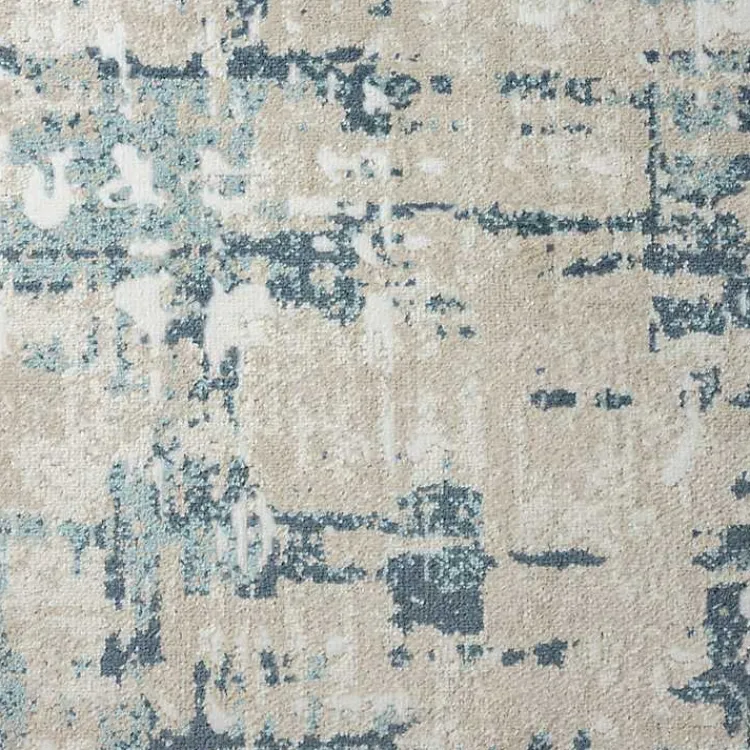 Kirklands Home Blue Avalon Abstract Pattern Area Rug, 3x8 Hot