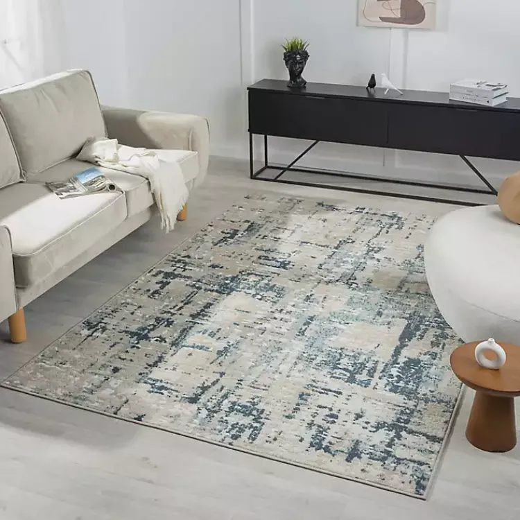 Kirklands Home Blue Avalon Abstract Pattern Area Rug, 4x6 Online