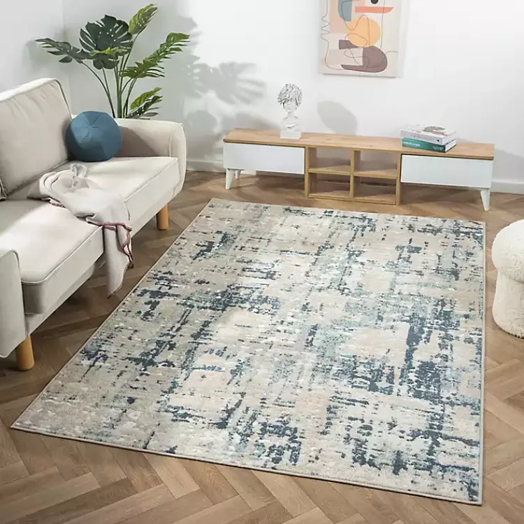 Kirklands Home Blue Avalon Abstract Pattern Area Rug, 5x8 Sale